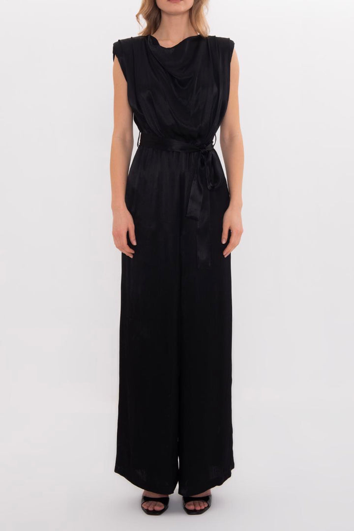 BSL Women Sleeveless Jumpsuit with Lace Collar - Dunedin