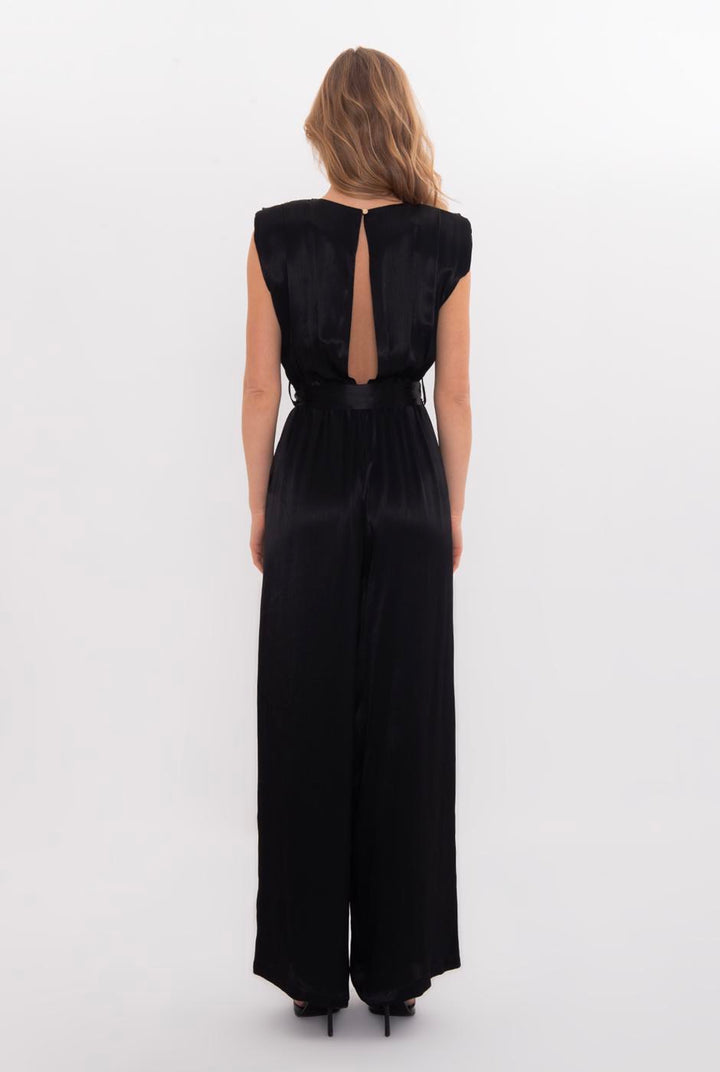 BSL Women Sleeveless Jumpsuit with Lace Collar - Dunedin