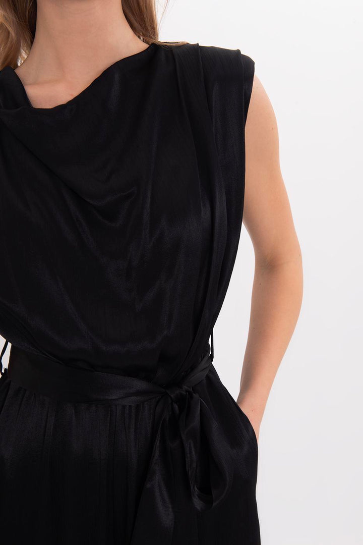 BSL Women Sleeveless Jumpsuit with Lace Collar - Dunedin