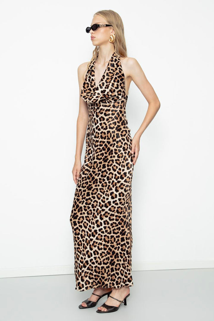 BSL Women Plunging Collar Maxi Dress - Rossano