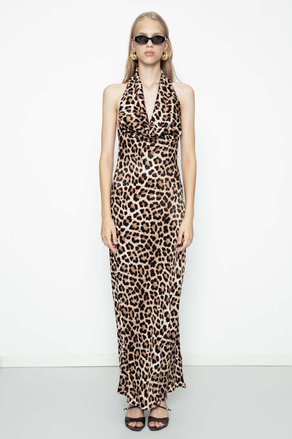 BSL Women Plunging Collar Maxi Dress - Rossano
