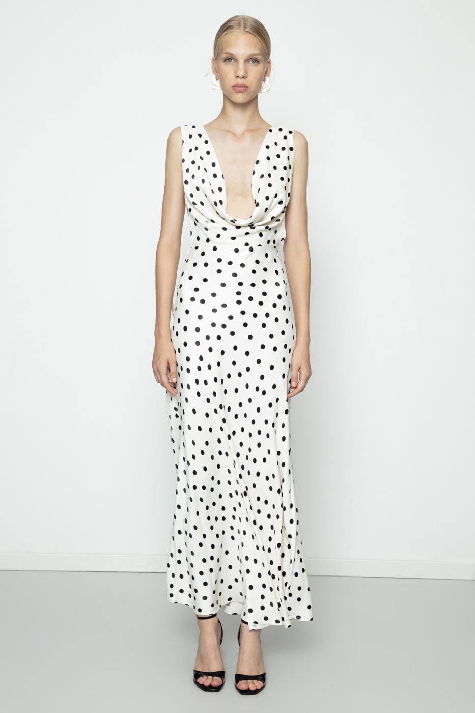 BSL Women Plunging Collar Maxi Dress - Rossano