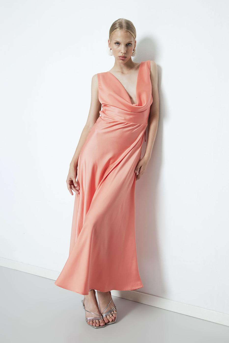 BSL Women Plunging Collar Maxi Dress - Tapachula