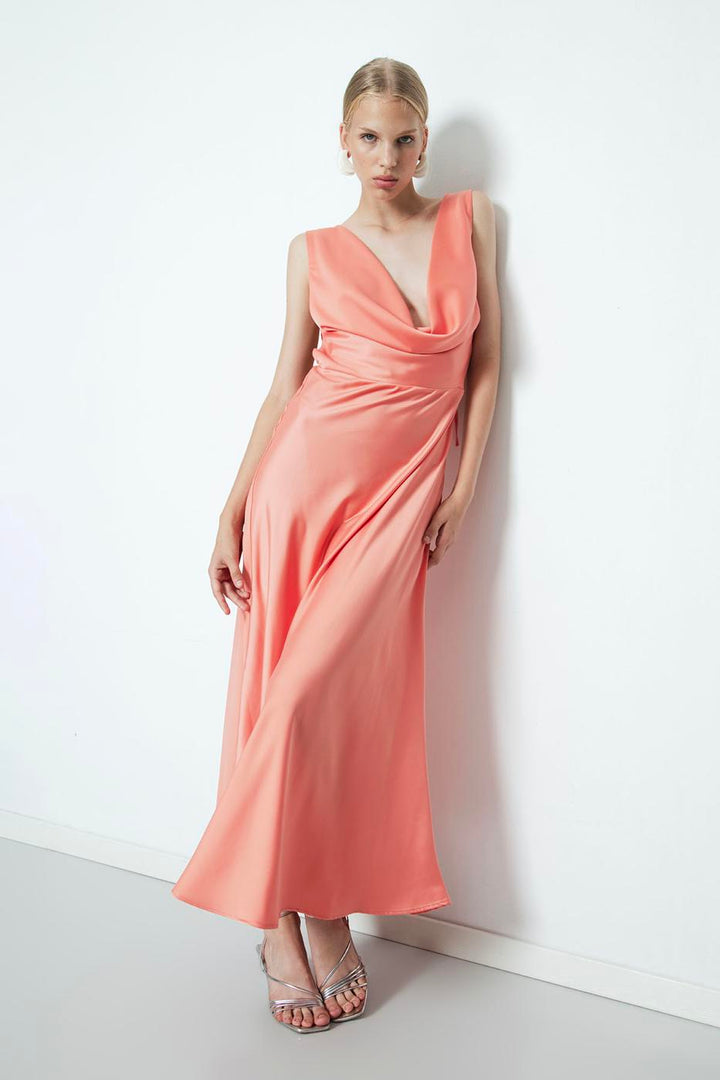 BSL Women Plunging Collar Maxi Dress - Tapachula