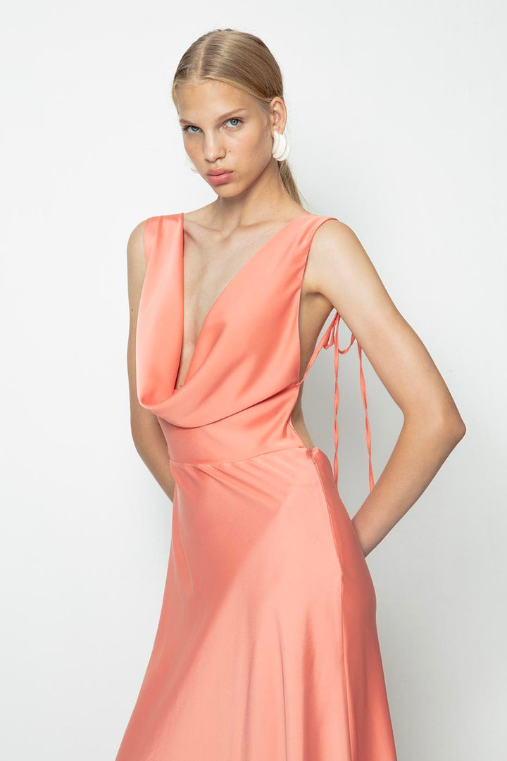BSL Women Plunging Collar Maxi Dress - Tapachula