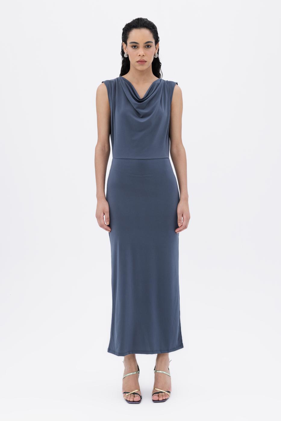 BSL Women Plunging Neck Midi Dress - Évreux
