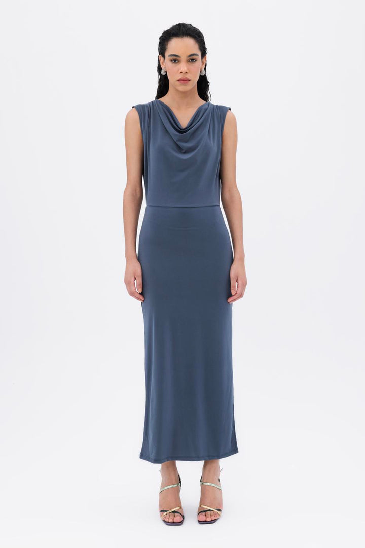 BSL Women Plunging Neck Midi Dress - Évreux