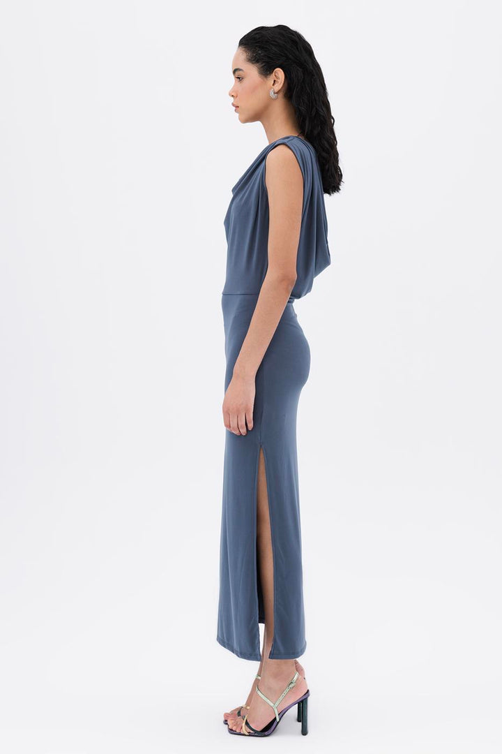 BSL Women Plunging Neck Midi Dress - Évreux
