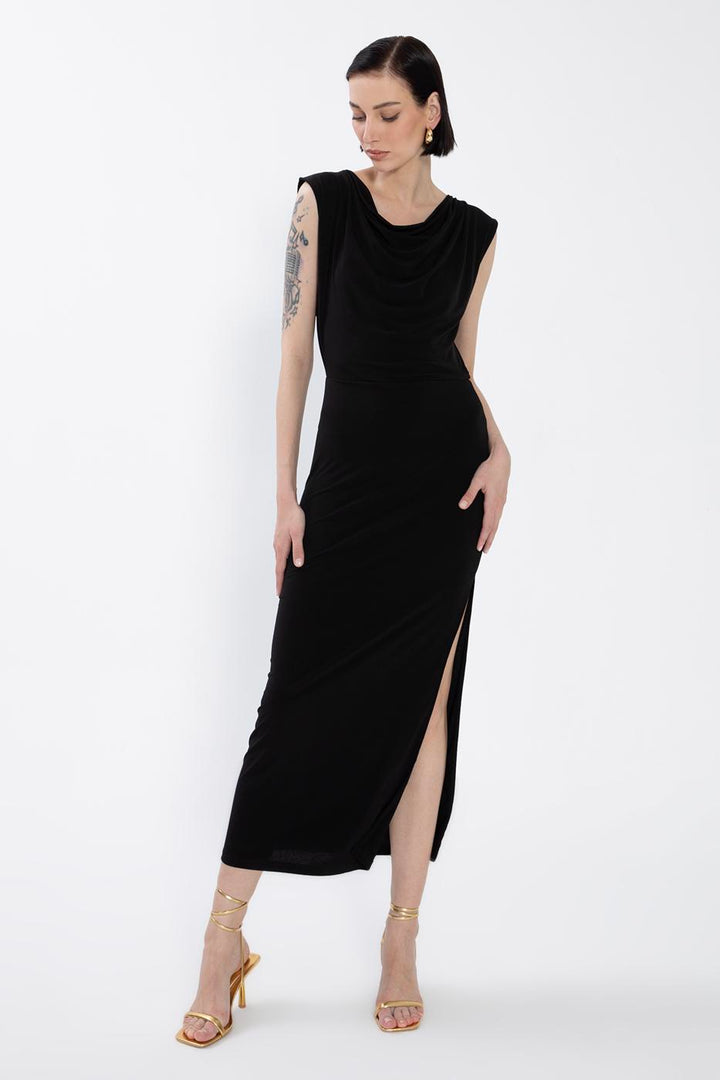 BSL Women Plunging Neck Midi Dress - Redditch