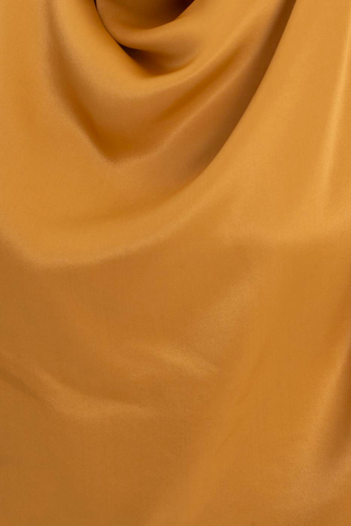 BSL Women Satin Blouse with Plunging Collar - Borken