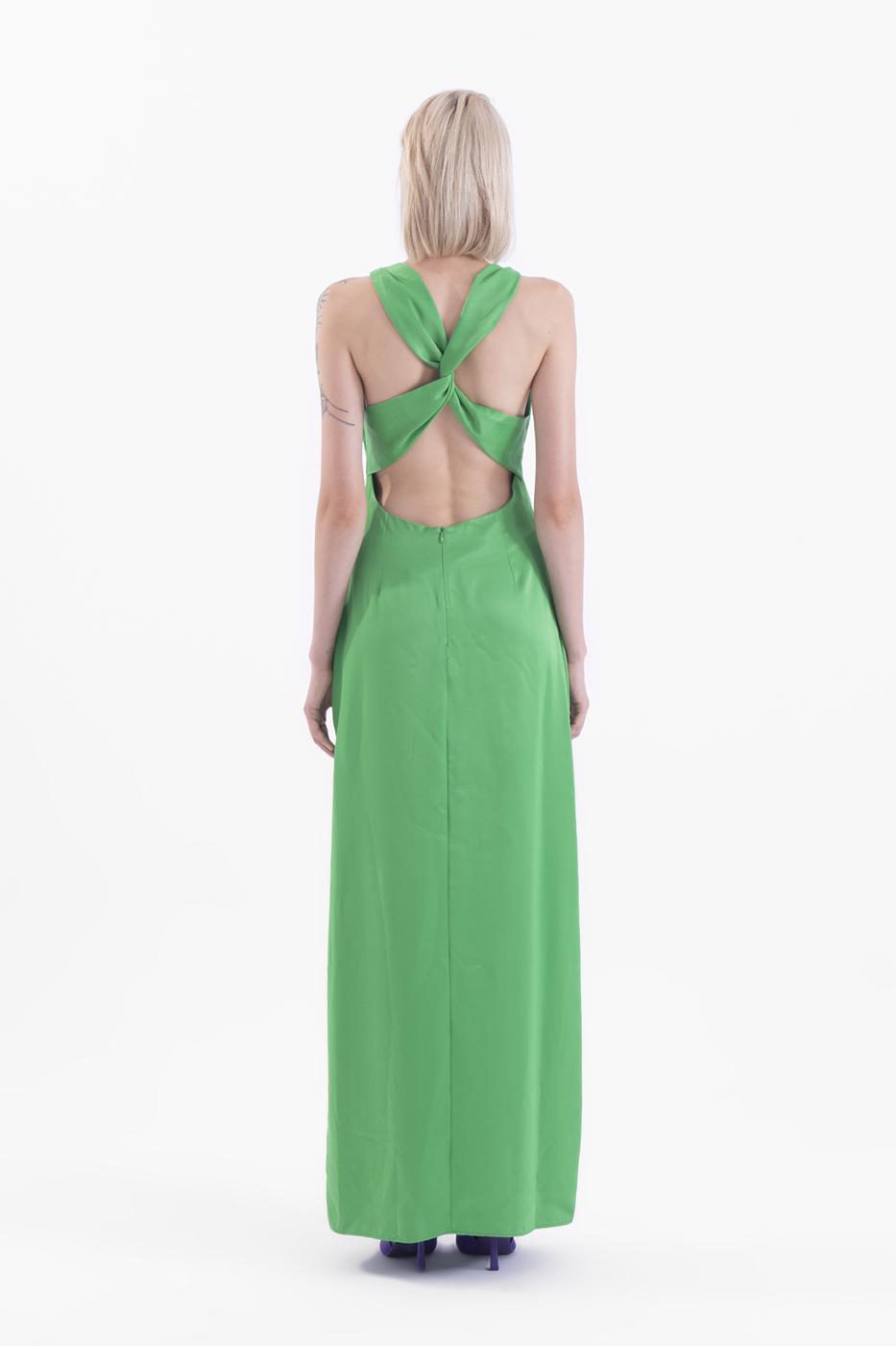 BSL Women Cowlneck maxi dress with slit - Nettetal