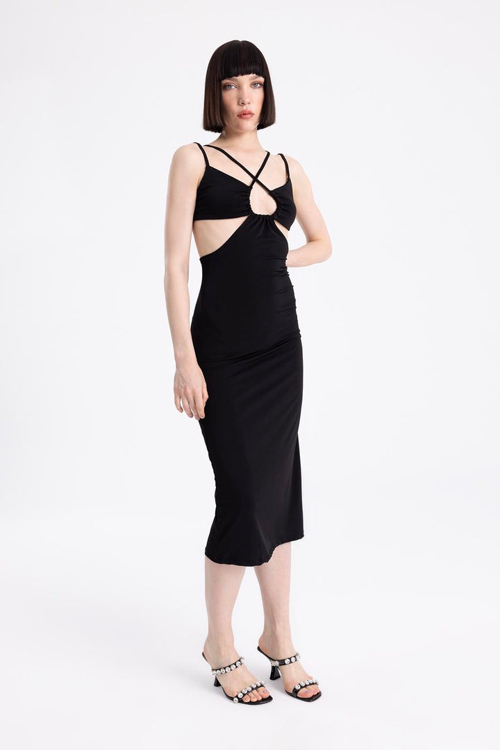 BSL Women Decolette Strapped Midi Dress - Salina Cruz