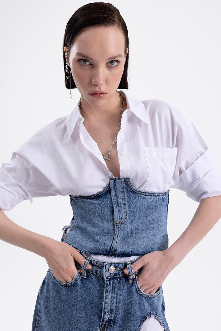 BSL Women Denim Corset - Villa de Álvarez