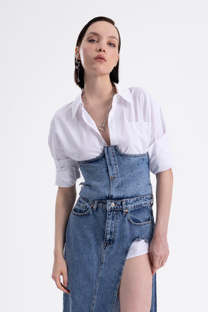 BSL Women Denim Corset - Villa de Álvarez