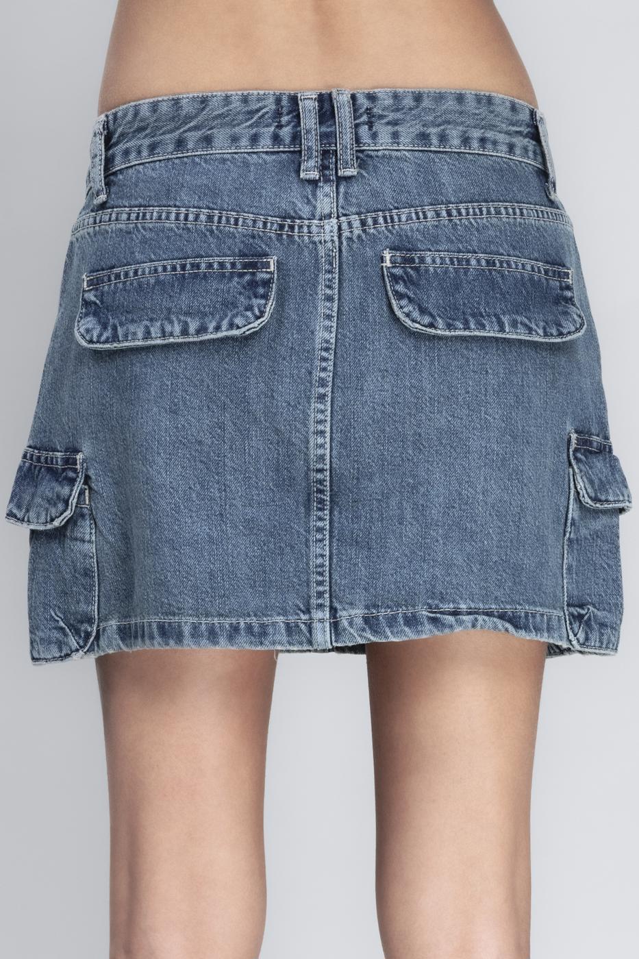 BSL Women Denim Cargo Skirt - Crotone