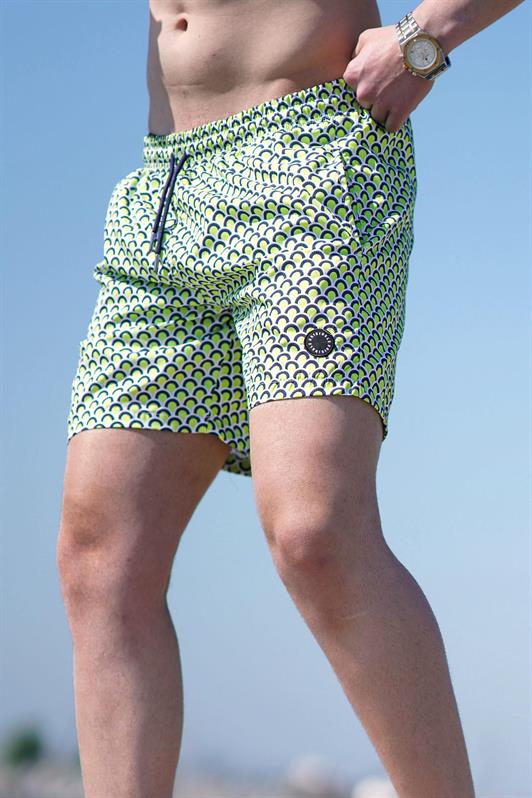 MDX Green Patterned Men's Swim Shorts 7214 - Evansville