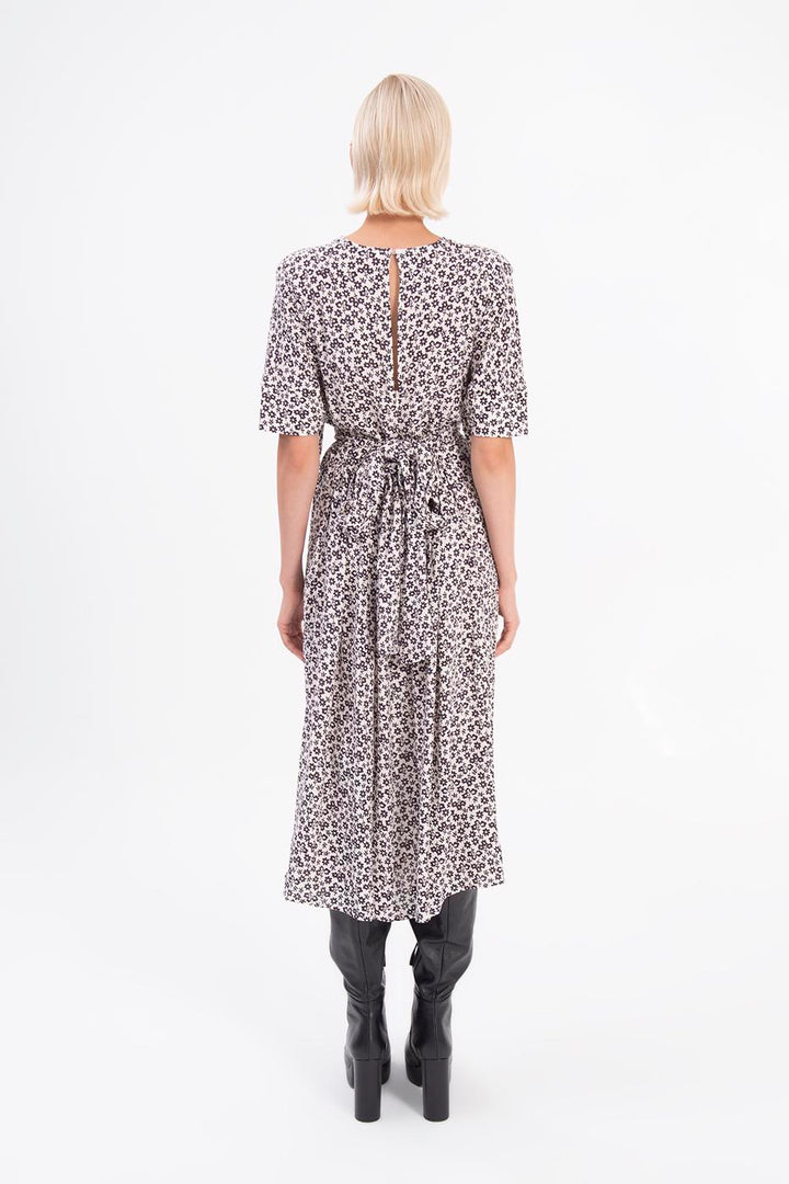 BSL Women Deep V-Neck Short Sleeve Midi Dress - Tiraspol
