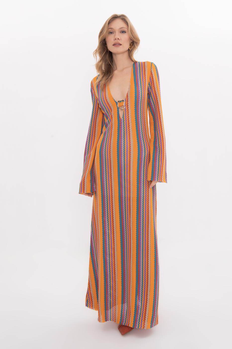 BSL Women Deep V-Neck Maxi Dress - Woodbridge