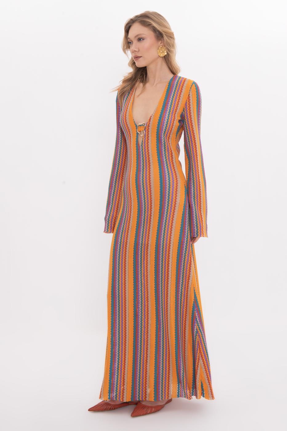 BSL Women Deep V-Neck Maxi Dress - Woodbridge