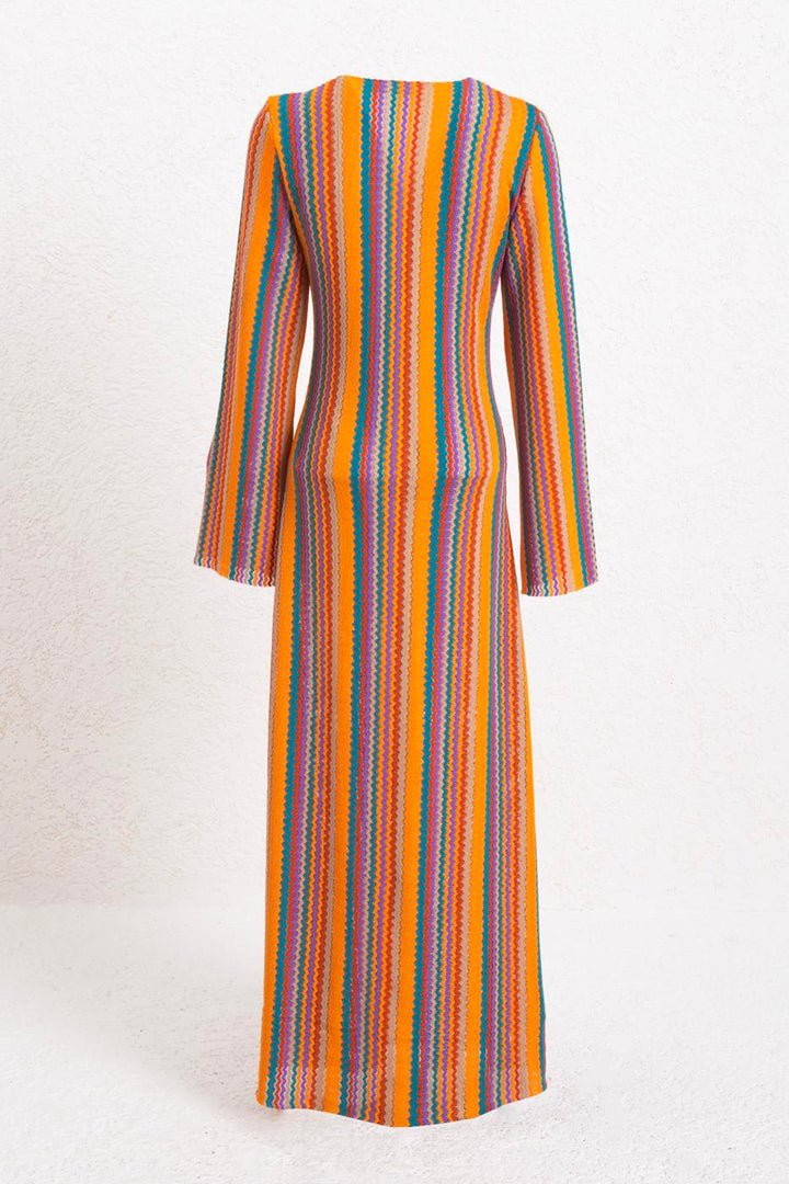 BSL Women Deep V-Neck Maxi Dress - Tbilisi
