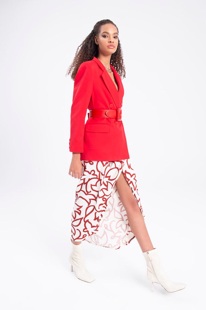 BSL Women Midi skirt with deep slit - Weslaco