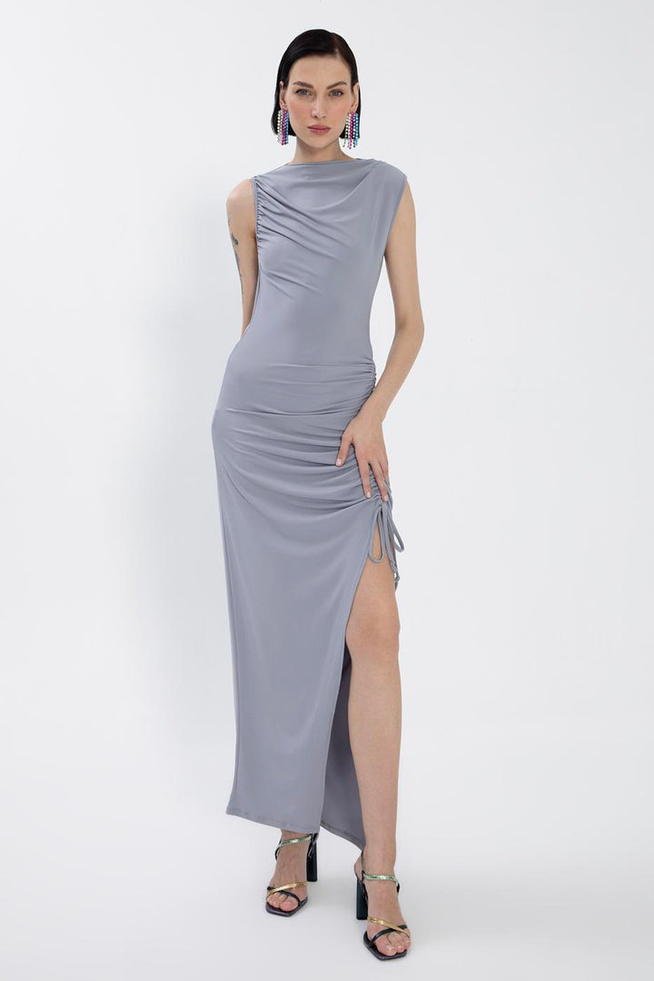 BSL Women Deep Slit Midi Pencil Dress - Arlington