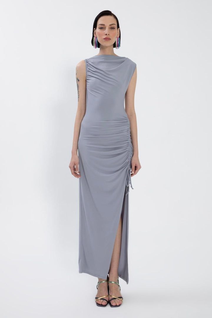 BSL Women Deep Slit Midi Pencil Dress - Arlington