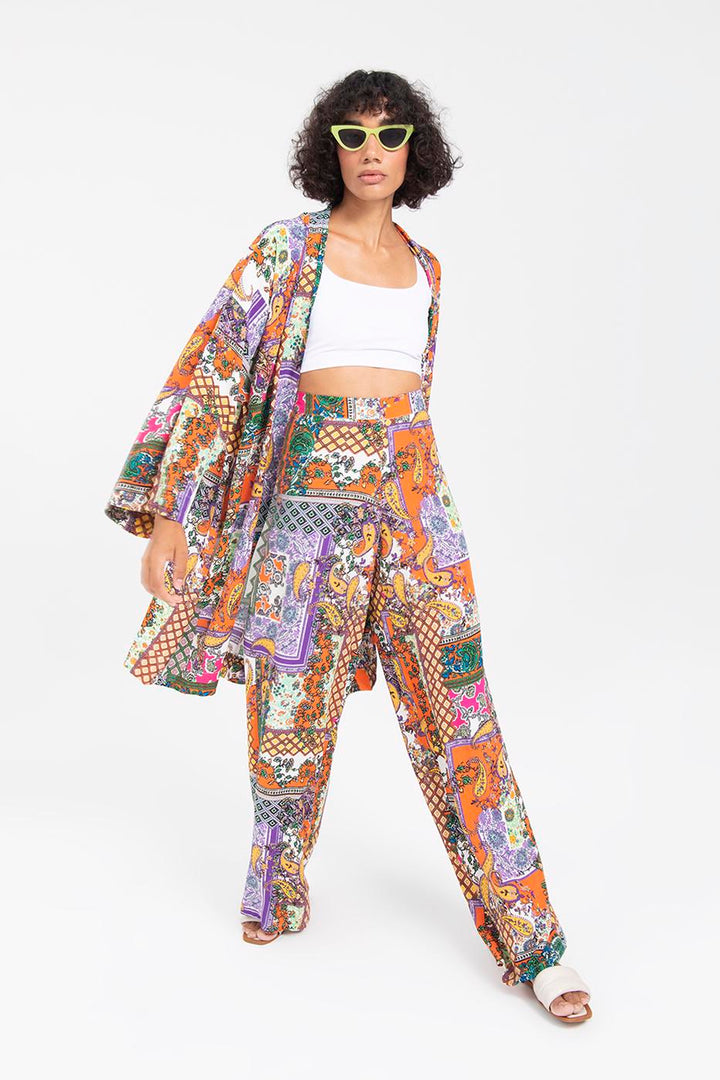 BSL Women Patterned Baggy Pants - Marina di Carrara