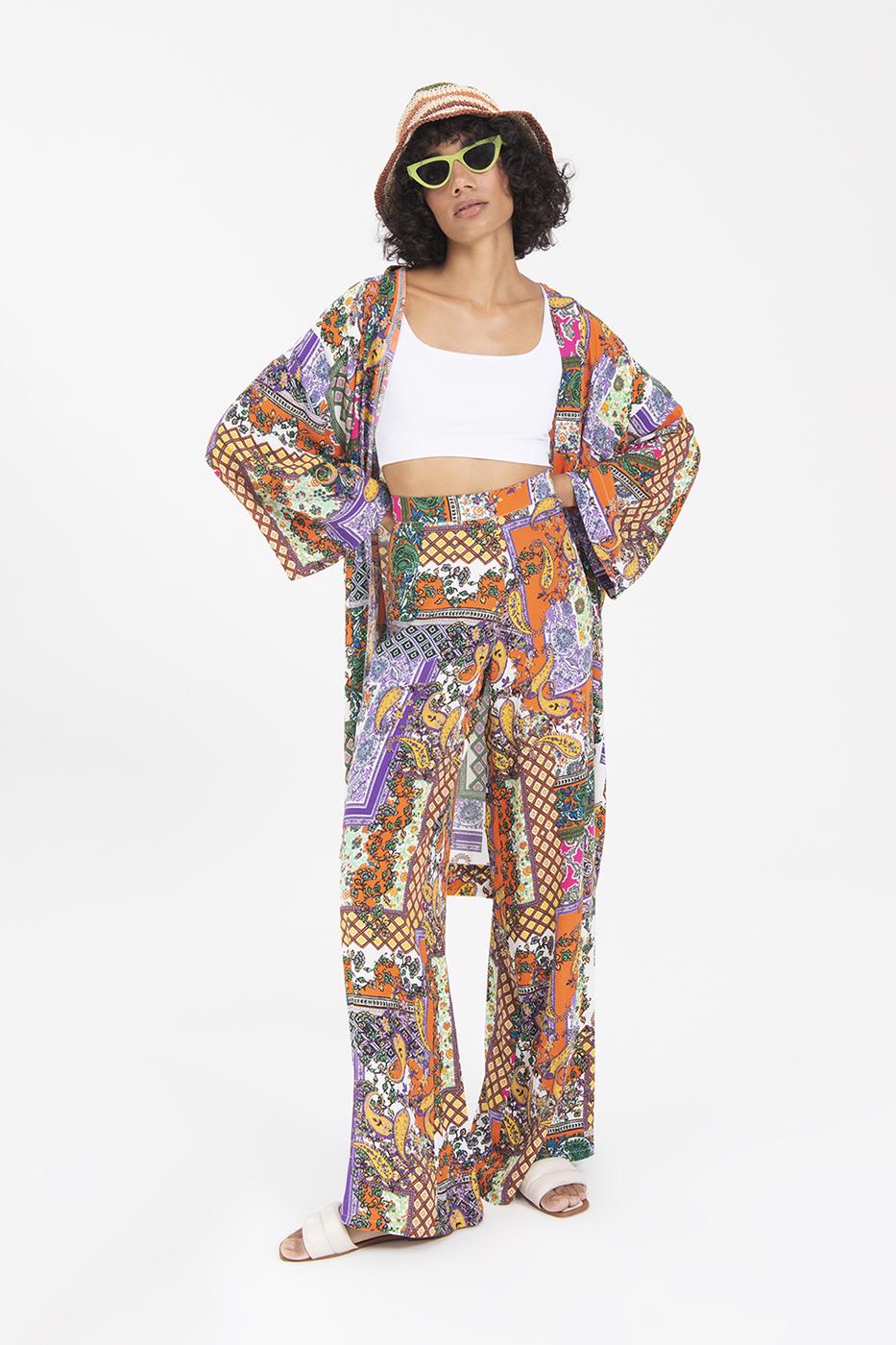 BSL Women Patterned Baggy Pants - Marina di Carrara