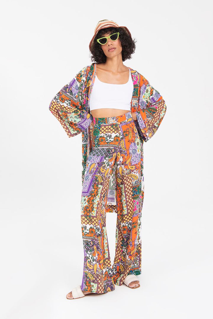 BSL Women Patterned Baggy Pants - Marina di Carrara