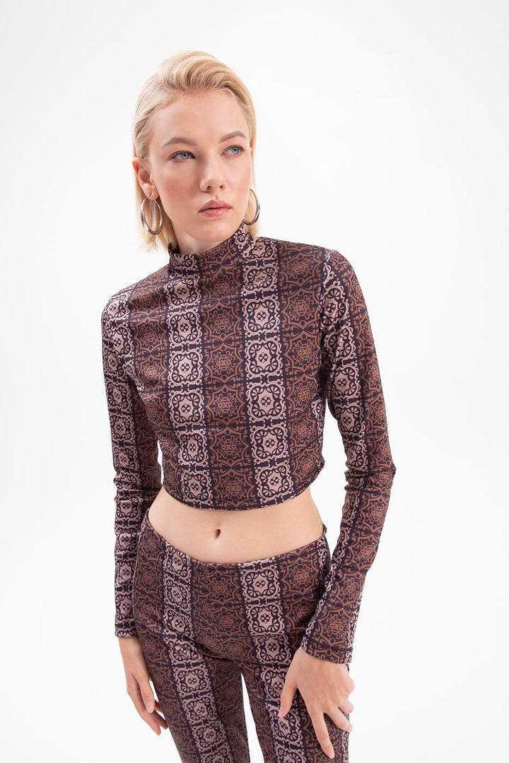 BSL Women Patterned crop top - Des Moines