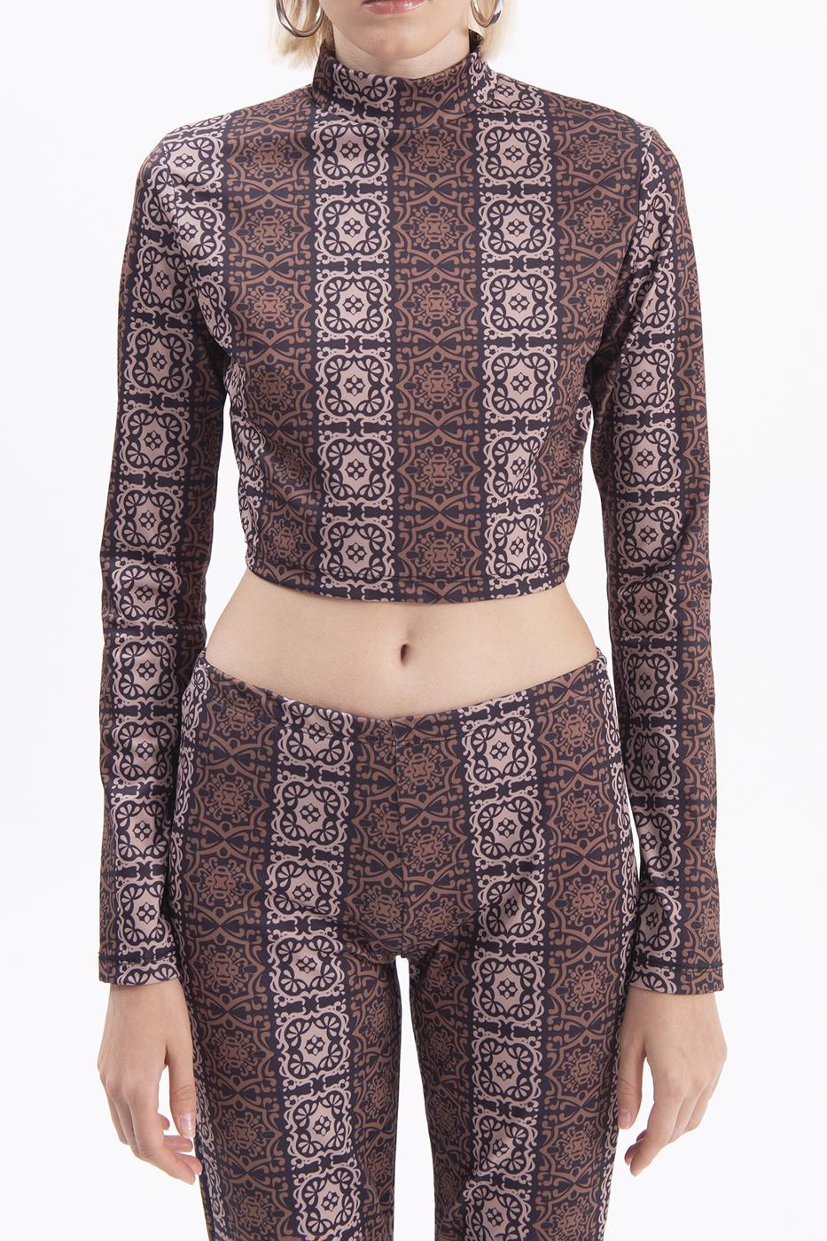 BSL Women Patterned crop top - Des Moines