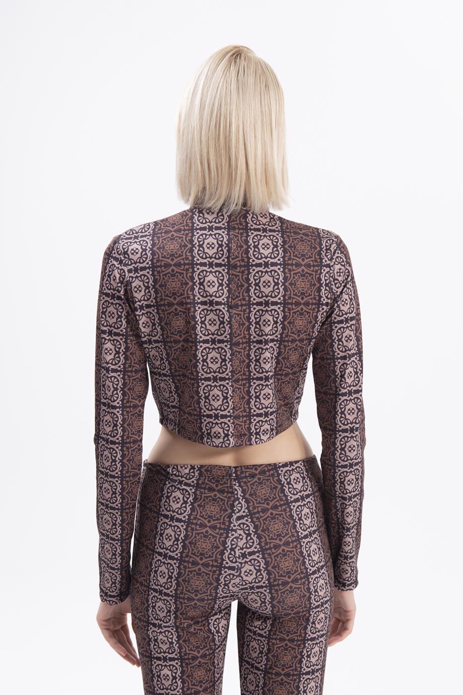 BSL Women Patterned crop top - Des Moines