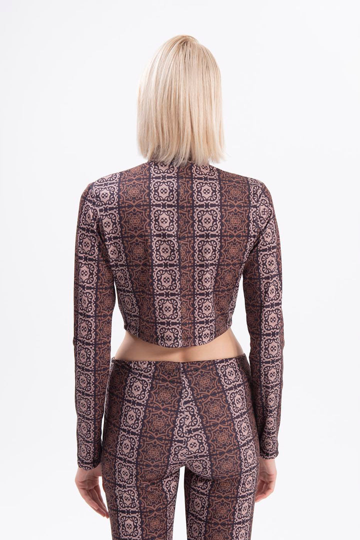 BSL Women Patterned crop top - Des Moines