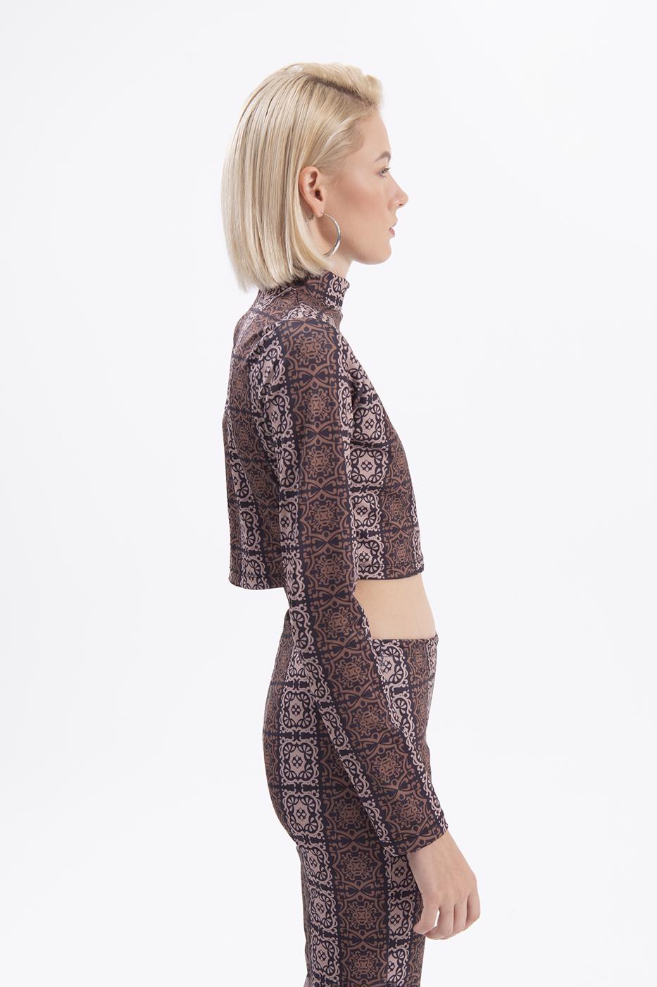BSL Women Patterned crop top - Des Moines