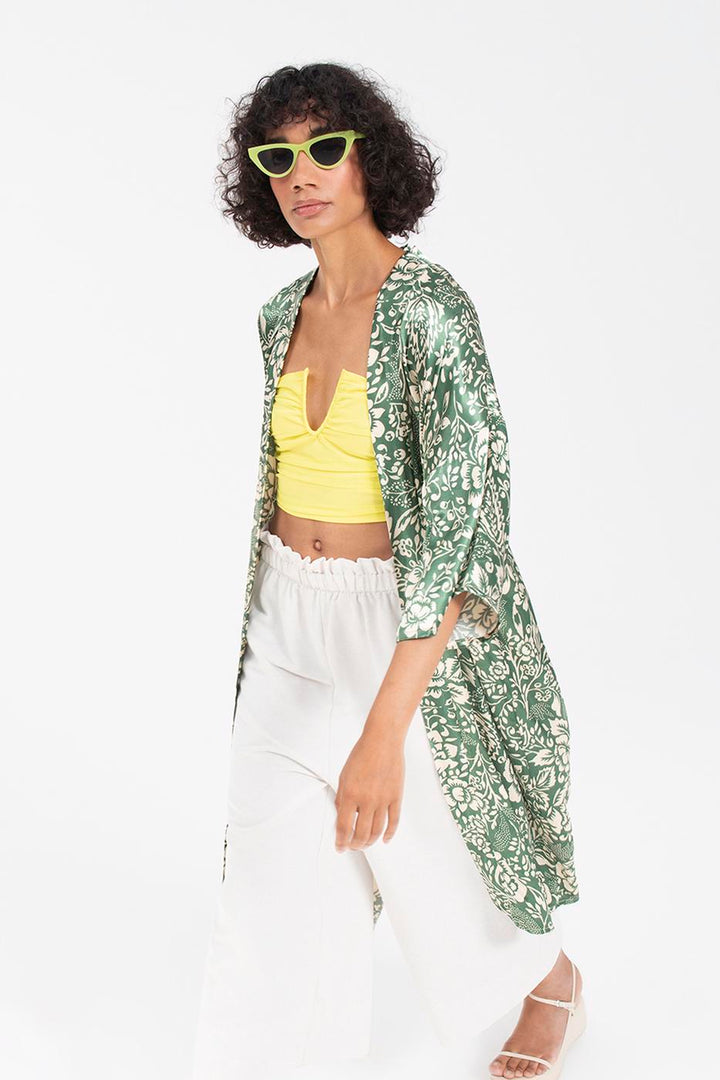 BSL Women Patterned Midi Kimono - Melito di Napoli