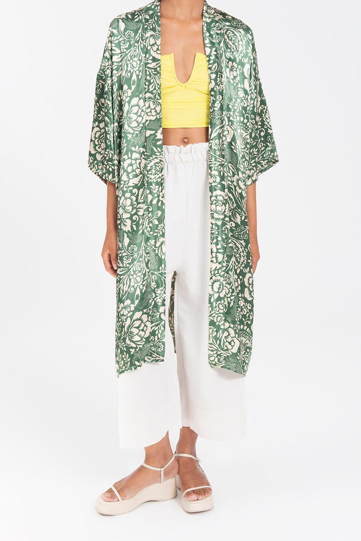 BSL Women Patterned Midi Kimono - Melito di Napoli