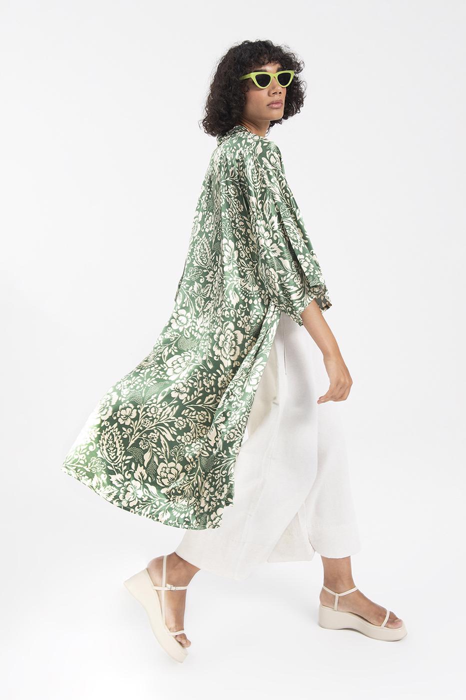 BSL Women Patterned Midi Kimono - Melito di Napoli