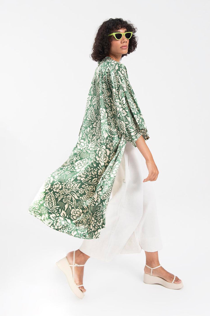 BSL Women Patterned Midi Kimono - Melito di Napoli