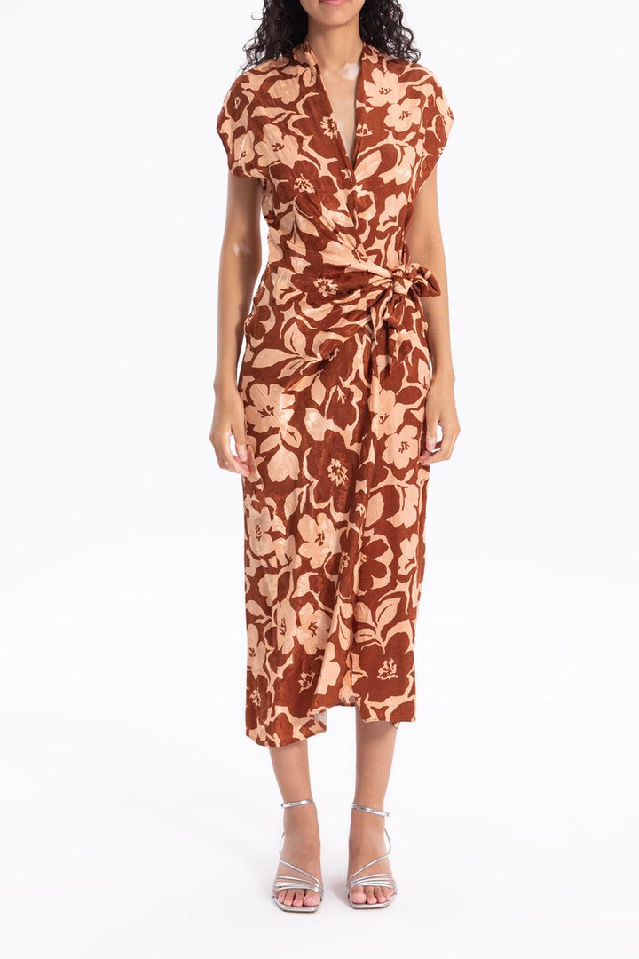 BSL Women Printed Double Breasted Dress - Ocotlán
