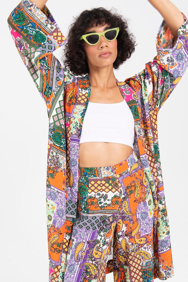 BSL Women Patterned Midi Kimono - Saint-Jean-sur-Richelieu