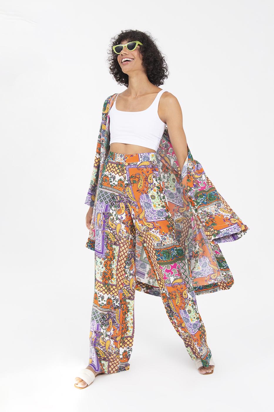 BSL Women Patterned Midi Kimono - Saint-Jean-sur-Richelieu