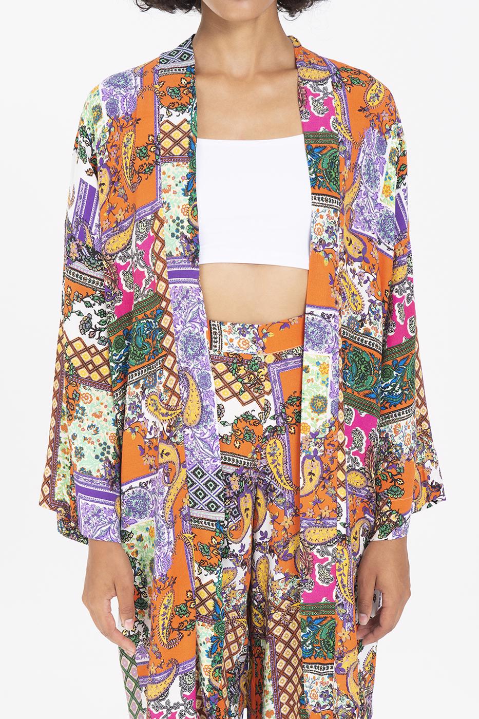 BSL Women Patterned Midi Kimono - Saint-Jean-sur-Richelieu