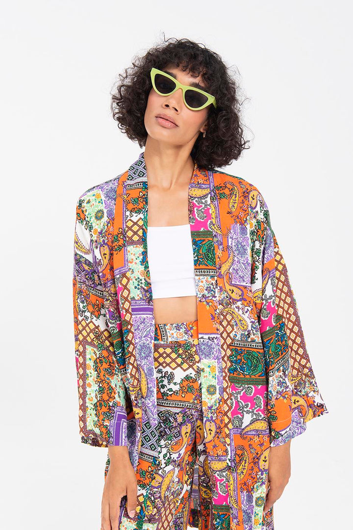 BSL Women Patterned Midi Kimono - Saint-Jean-sur-Richelieu