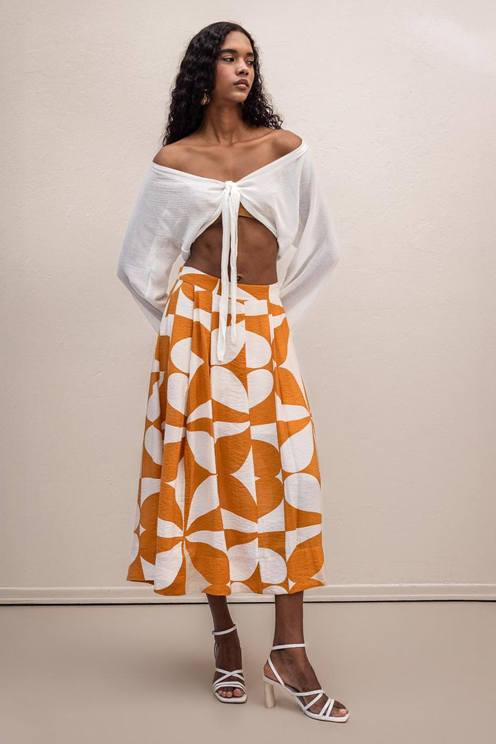 BSL Women Patterned Midi Skirt - Ripollet