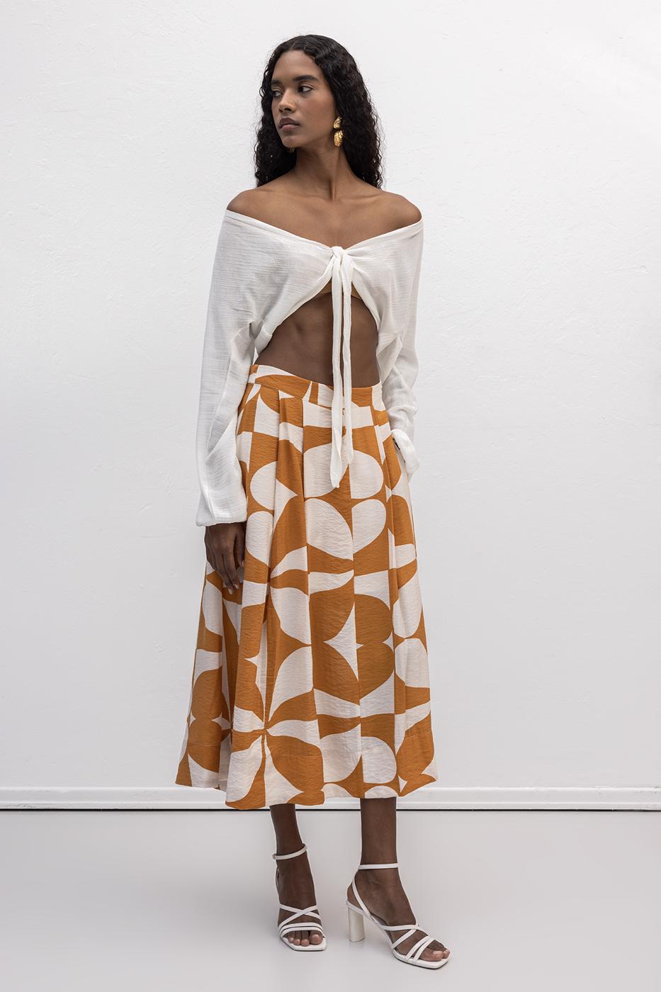 BSL Women Patterned Midi Skirt - Ripollet
