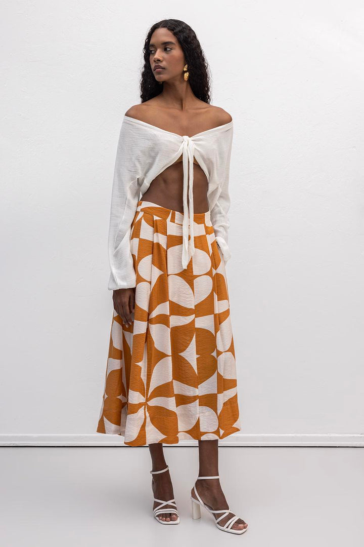BSL Women Patterned Midi Skirt - Ripollet