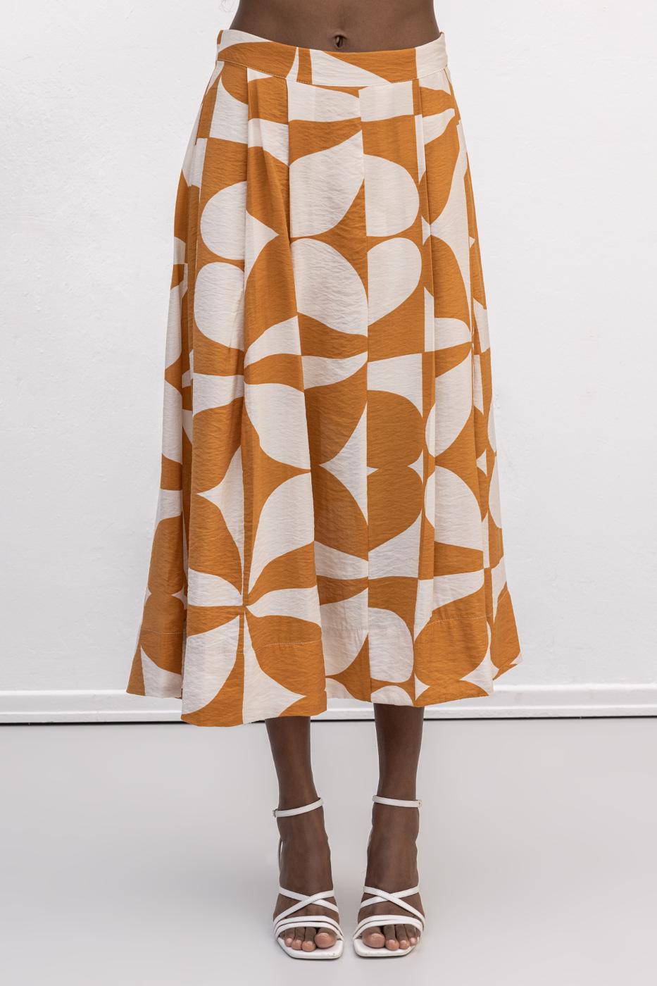 BSL Women Patterned Midi Skirt - Ripollet