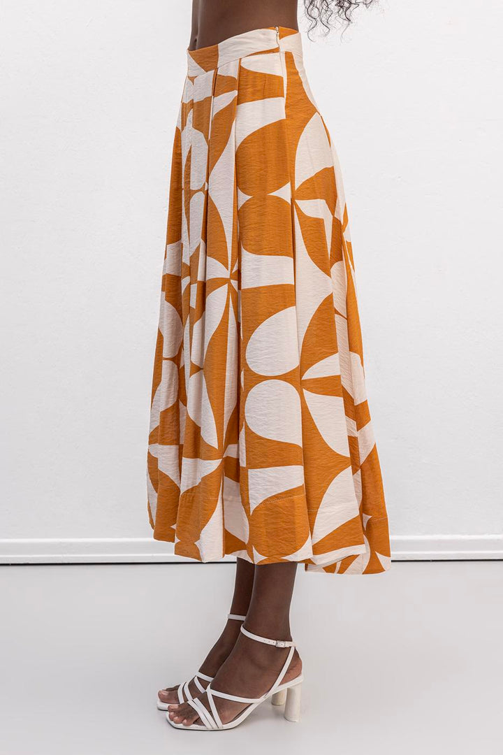 BSL Women Patterned Midi Skirt - Ripollet