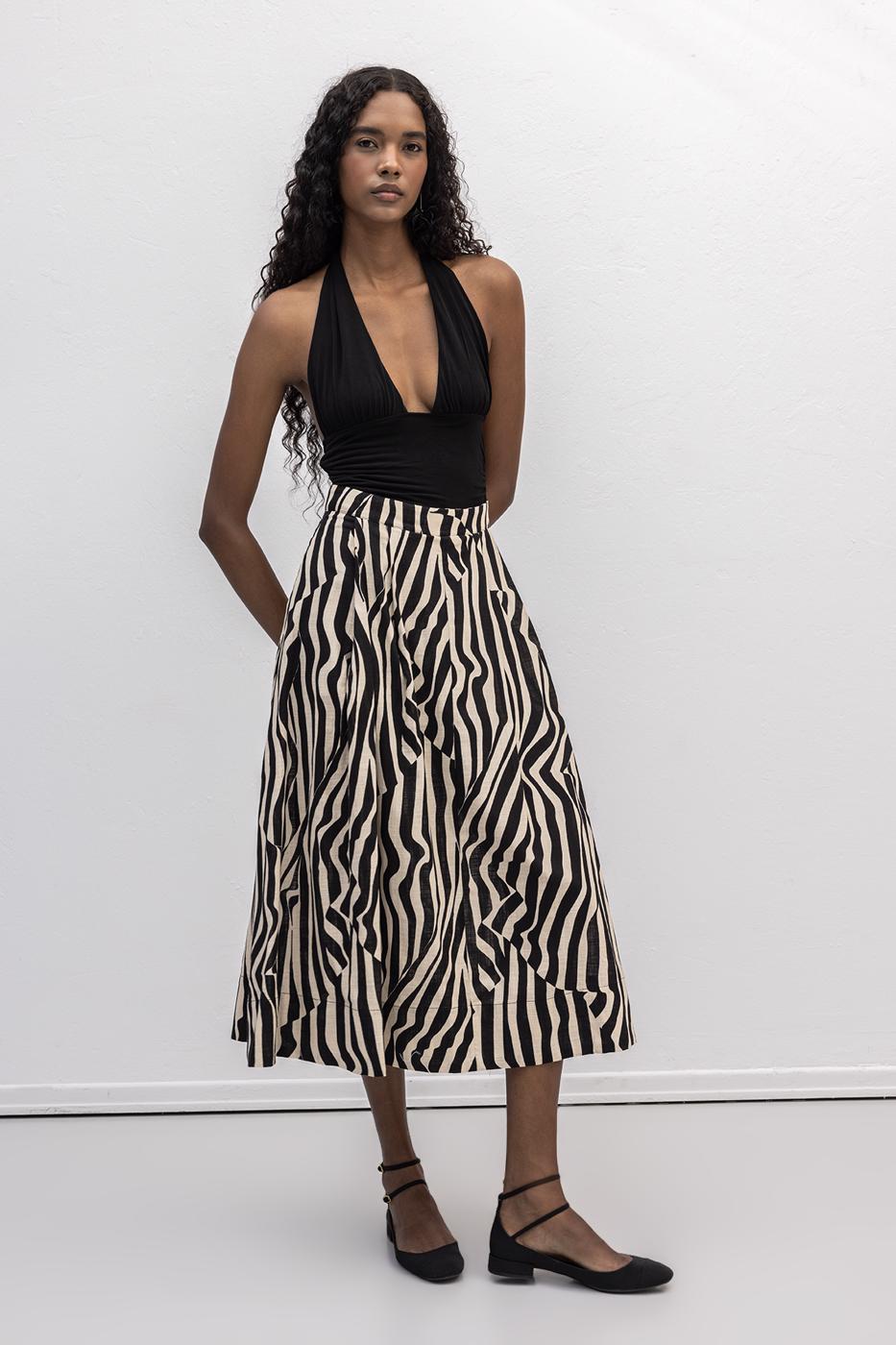 BSL Women Patterned Midi Skirt - Clovis